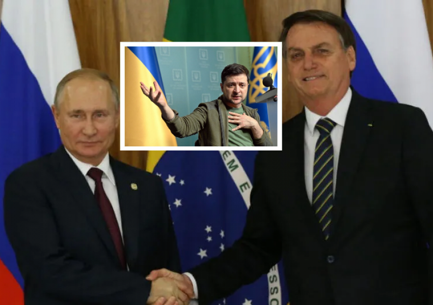 Бразилският президент Болсонаро заяви в интервю, че подкрепя неутрална позиция относно войната в Украйна, това обаче предизвика критиките на украинския лидер Зеленски
