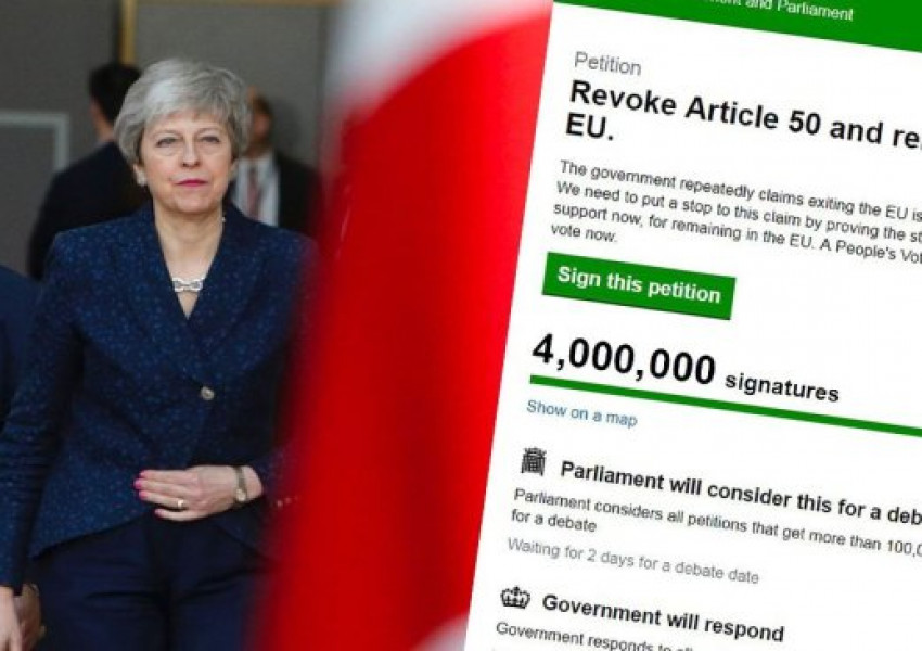 Петицията за отмяна на "Брекзит" надхвърли 4 млн. подписа
