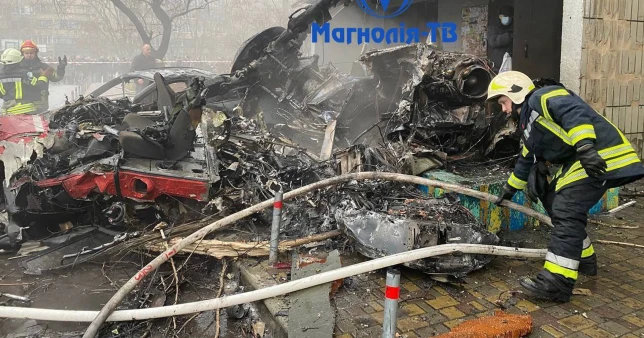 При хеликоптерна катастрофа в Украйна, загинаха висши държавни ръководители. Машината се е разбила до детска градина близо до Киев