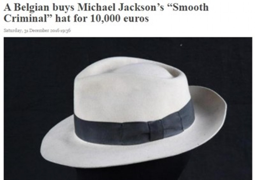 Продадоха шапка на Майкъл Джексън за 10 хиляди долара в Лондон