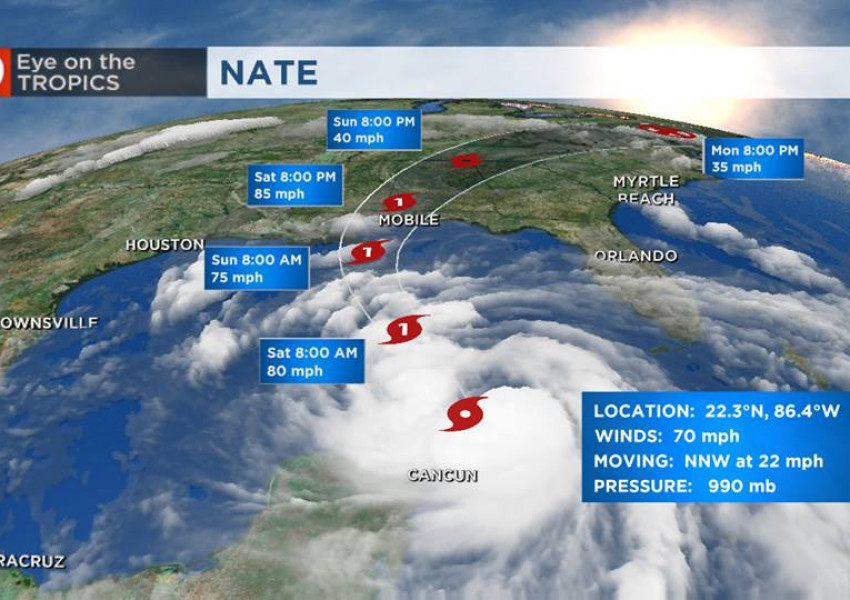 Ураганът Нейт отслабна до буря