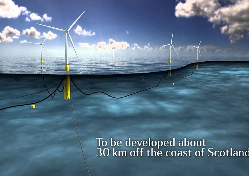 Първата плаваща вятърна електроцентрала заработи в Шотландия
