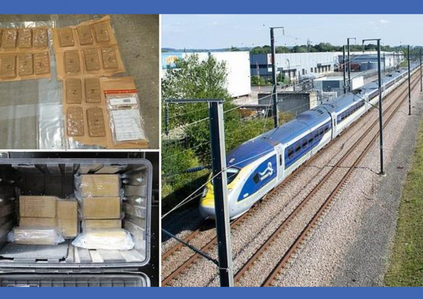 Английските полицаи задържаха огромно количество кокаин и хероин на влака под Ламанша