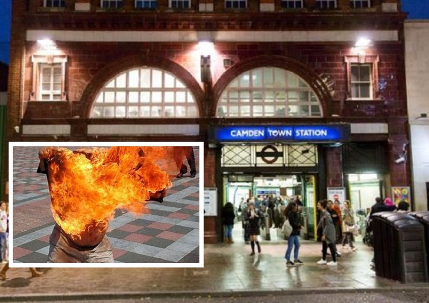 Мъж се самозапали пред метростанция