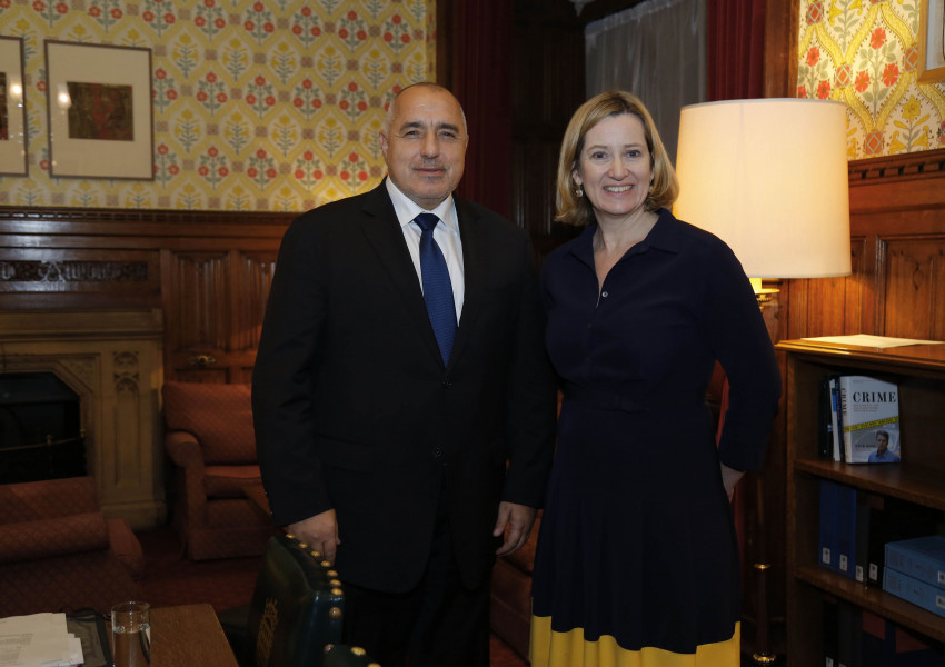 Борисов се срещна и с британския вътрешен министър