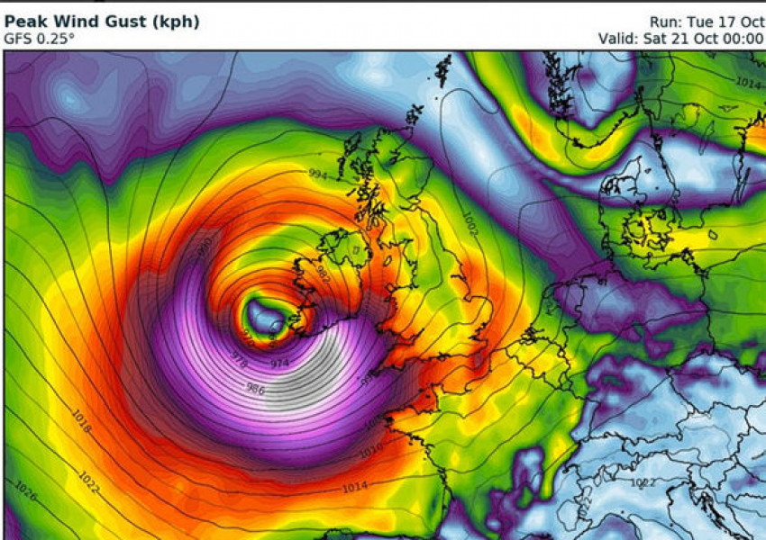 След "Офелия", и "Браян" удря Великобритания!