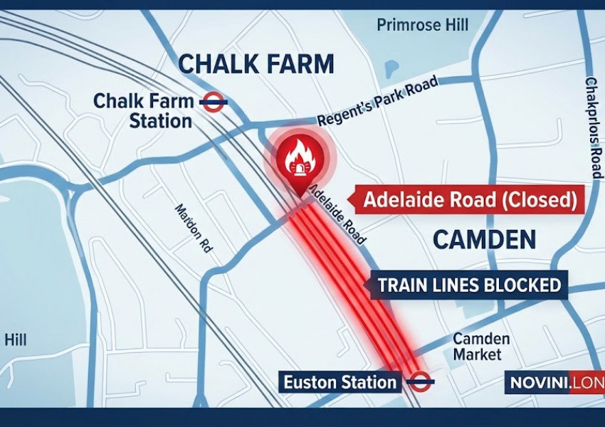 Пожар блокира влаковете в Лондон: 70 пожарникари се борят със стихията в Камдън