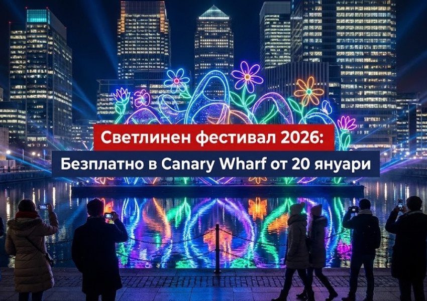 Зимният фестивал на светлините се завръща в Canary Wharf за своето десето юбилейно издание