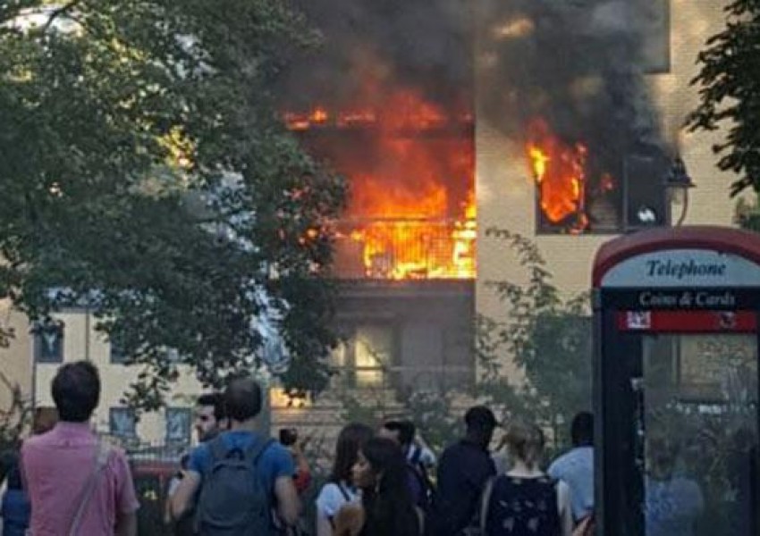 Огромен пожар в "Брикстън", гори жилищна сграда (СНИМКА)