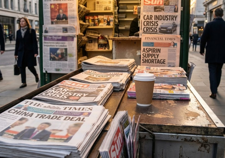 Преглед на британския печат: Пада „визовата стена“ за Китай, а цената на аспирина чупи рекорди (Петък, 30.01.2026)