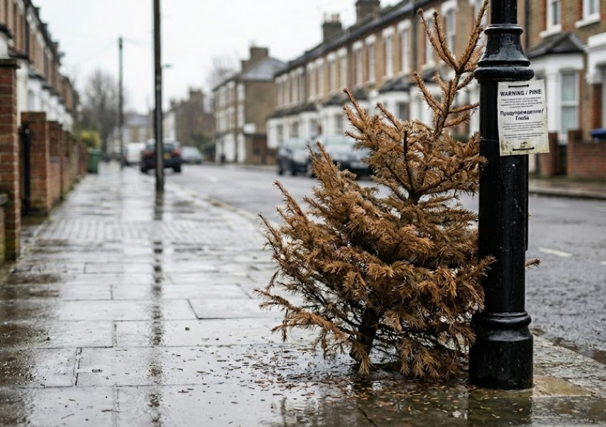 Лондон: Глоби до £400 за изхвърлена елха на тротоара, докато наближава "Дванадесетата нощ*" (Twelfth Night) Лондон: Глоби до £400 за изхвърлена елха на тротоара, докато наближава "Дванадесетата нощ*" (Twelfth Night)