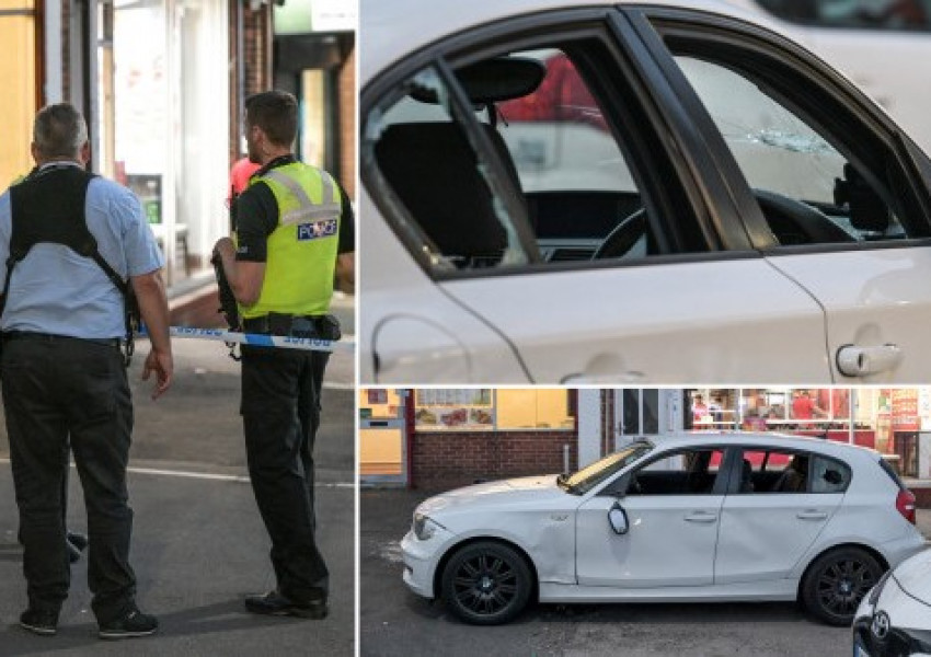 Англия: Посред бял ден на главна улица изпочупиха автомобил и намушкаха шофьора му!