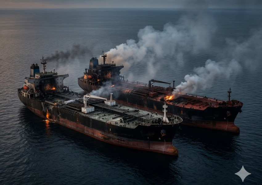 НА ЖИВО (ДЕН 13): Горящи танкери, затворени пристанища, евакуация на банките от Кувейт и Дубай, а петролът мина пак 100 долара