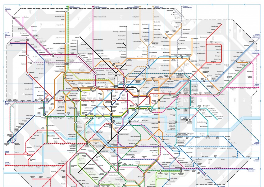 Това е най-пълната карта на градския транспорт в Лондон (СНИМКА)