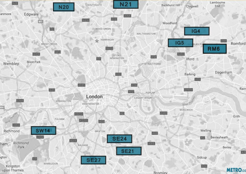 Къде в Лондон е най-вероятно да бъдете ограбен?