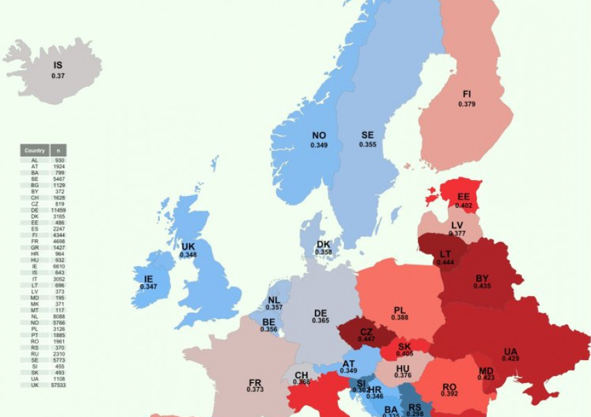 Карта показва най-расистките страни
