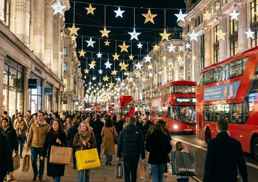 Коледна лудница в центъра на Лондон: Тълпи по Оксфорд и Риджънт стрийт - очаква се пикът на пазаруването през следващите няколко дни