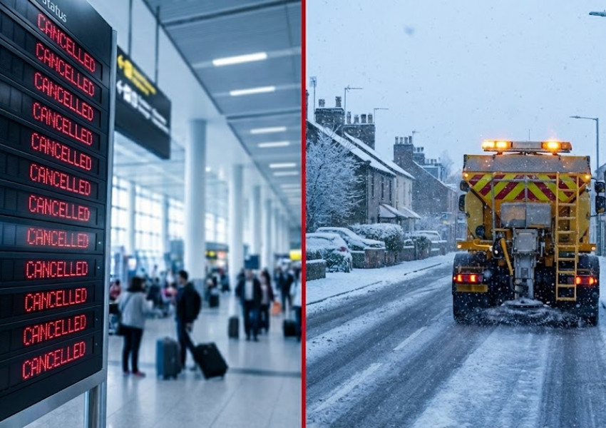 Леден капан: Жълт код за цяла Великобритания и стотици отменени полети в Европа Леден капан: Жълт код за цяла Великобритания и стотици отменени полети в Европа
