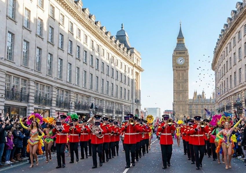 Лондон се готви за най-пищното шоу на годината: Новогодишният парад (LNYDP) се завръща с 8000 участници, музика и танци през сърцето на историческия Лондон.