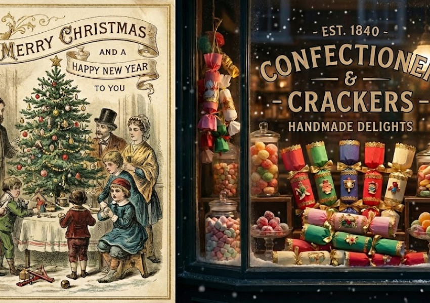 Лондон е родното място на коледните картички и традиционните коледни конфети с пожелания (Crackers) Лондон е родното място на коледните картички и традиционните коледни конфети с пожелания (Crackers)