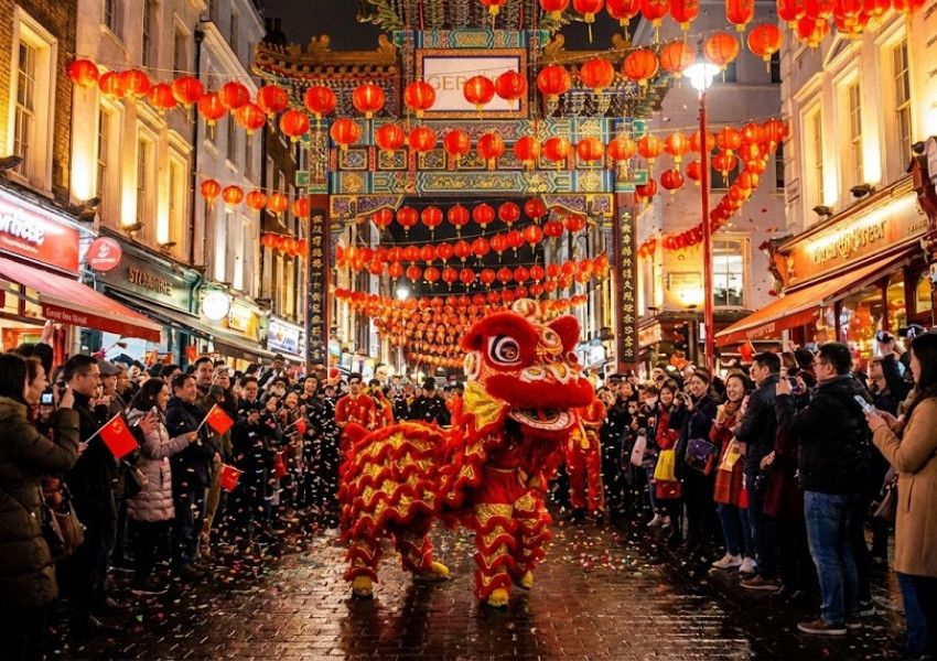 Лондон се оцвети в червено: Настъпи Лунната Нова година! Какво ни носи Огненият кон?