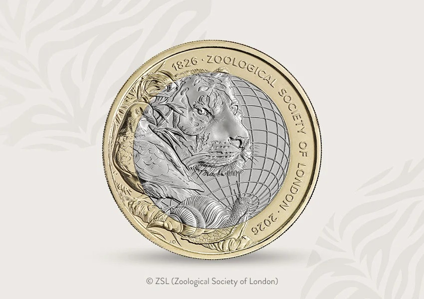 Нова лимитирана монета от £2 отбелязва 200 години от създаването на Лондонския зоопарк