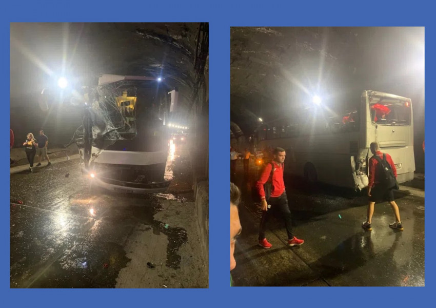Автобусът на българския национален отбор по футбол катастрофира в Грузия има пострадали