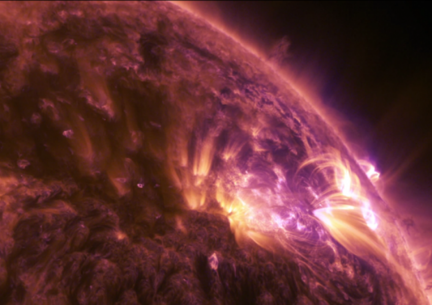 НАСА показа зрелищно слънчево изригване (Видео 4К)