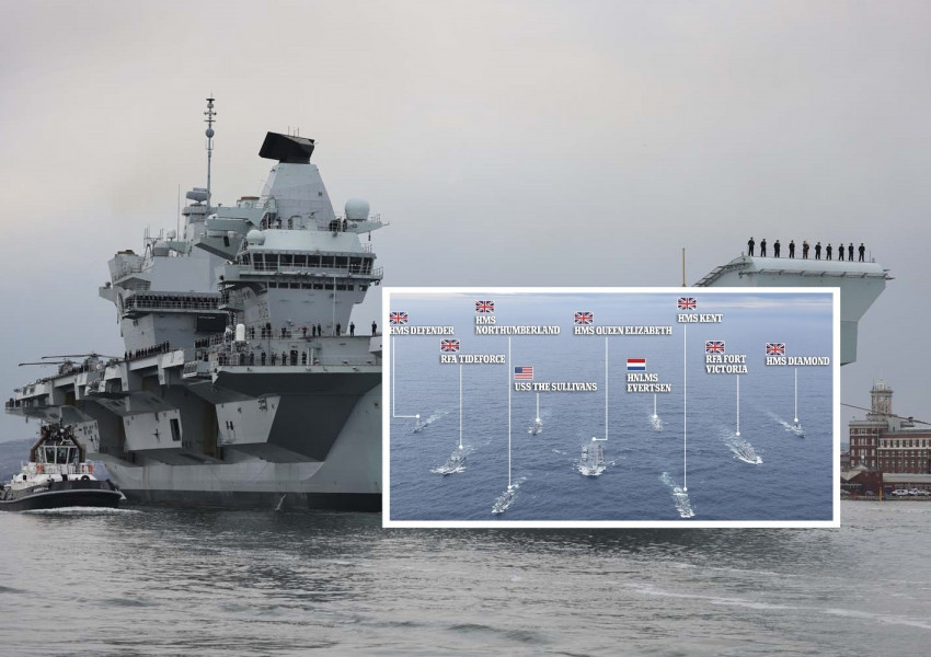 Китай предупреди Великобритания да внимава за самолетоносача си и ескортиращите го кораби!