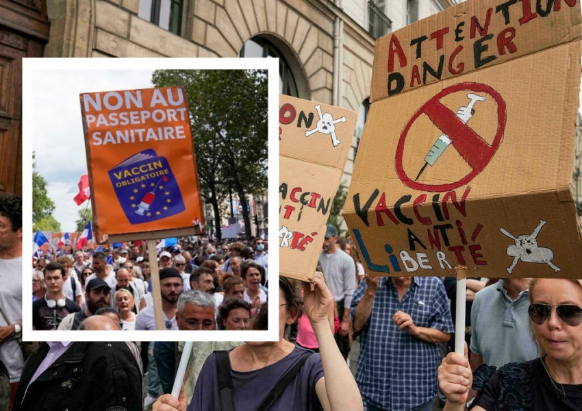 Стотици хиляди излязоха на протест срещу закона за задължителната ваксинация във Франция и Италия
