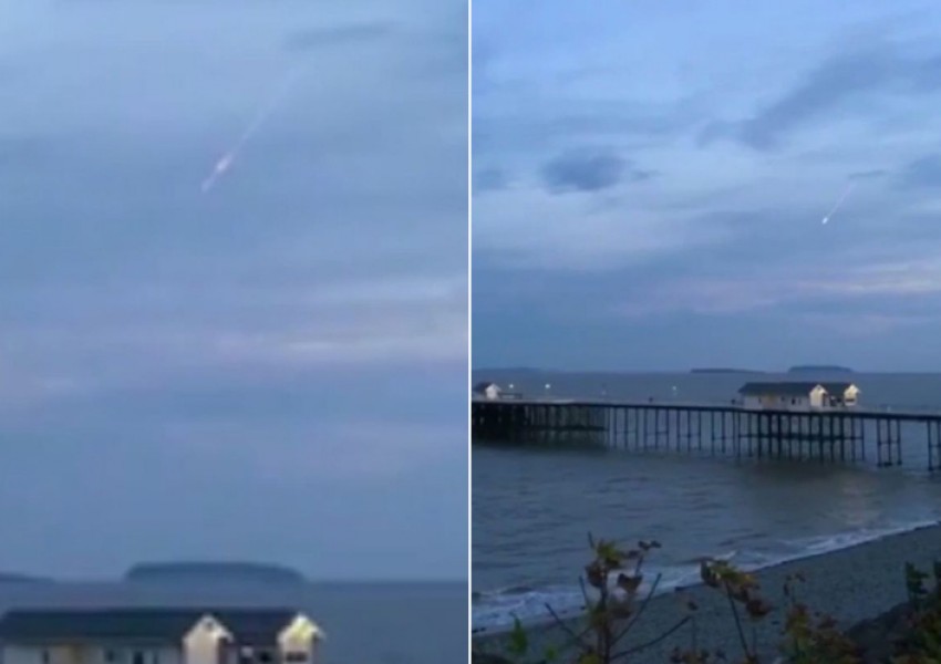 Вижте как парче метеорит пада в Южен Уелс