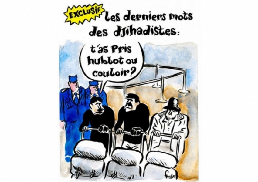 "Шарли Ебдо" c карикатура за атентатите в Брюксел