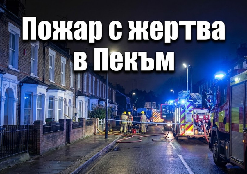 Жена загина след пожар в къща в Пекъм, Южен Лондон Жена загина след пожар в къща в Пекъм, Южен Лондон