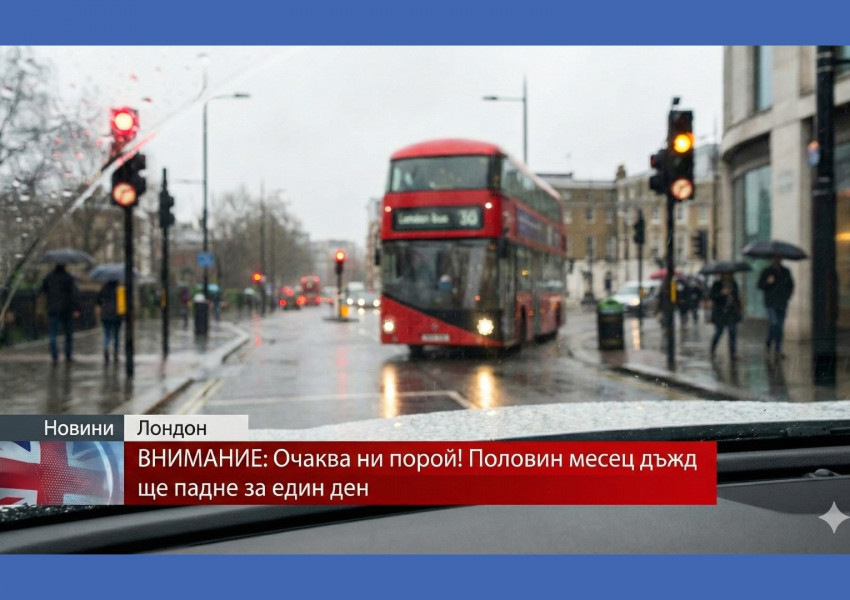 „Жълт код“ и транспортен хаос: Половин месец дъжд ще се изсипе над Великобритания само за 24 часа