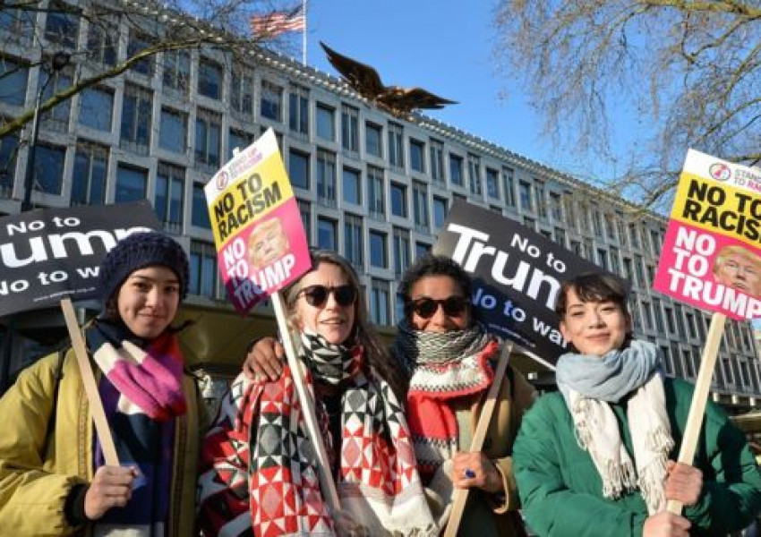 Протести в Лондон заради Доналд Тръмп
