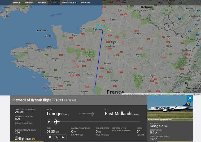 Полет на Ryanair каца извънредно в Париж