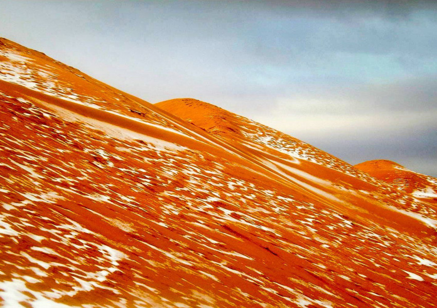 Сняг заваля в Сахара (СНИМКИ)