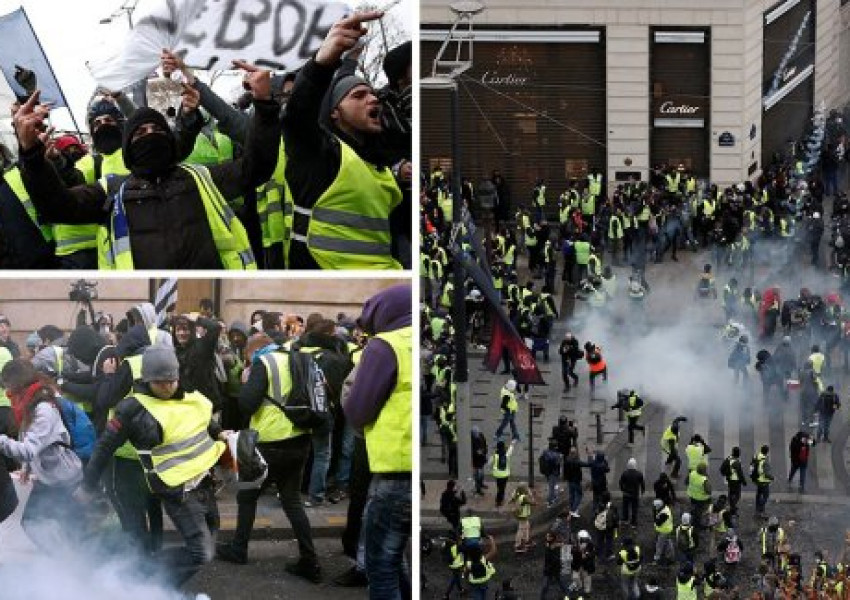 Над 30 пострадали при протестите на "жълтите жилетки" в Париж