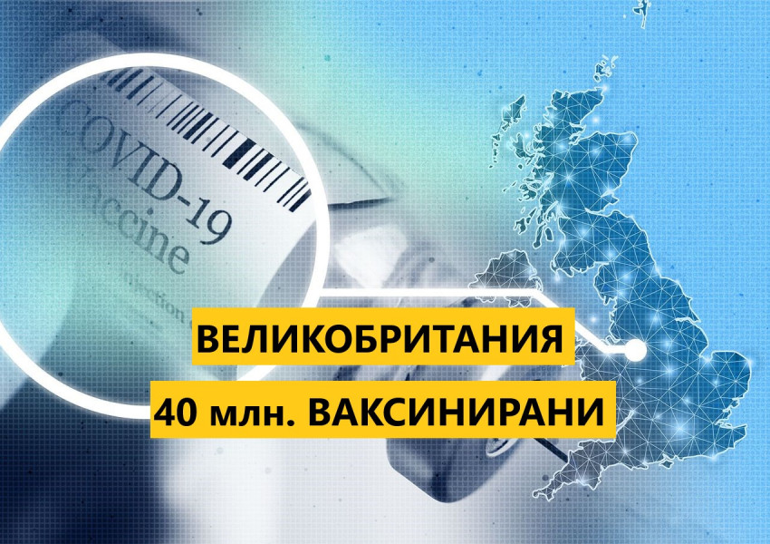 Великобритания: 40 МИЛИОНА ВАКСИНИРАНИ! 