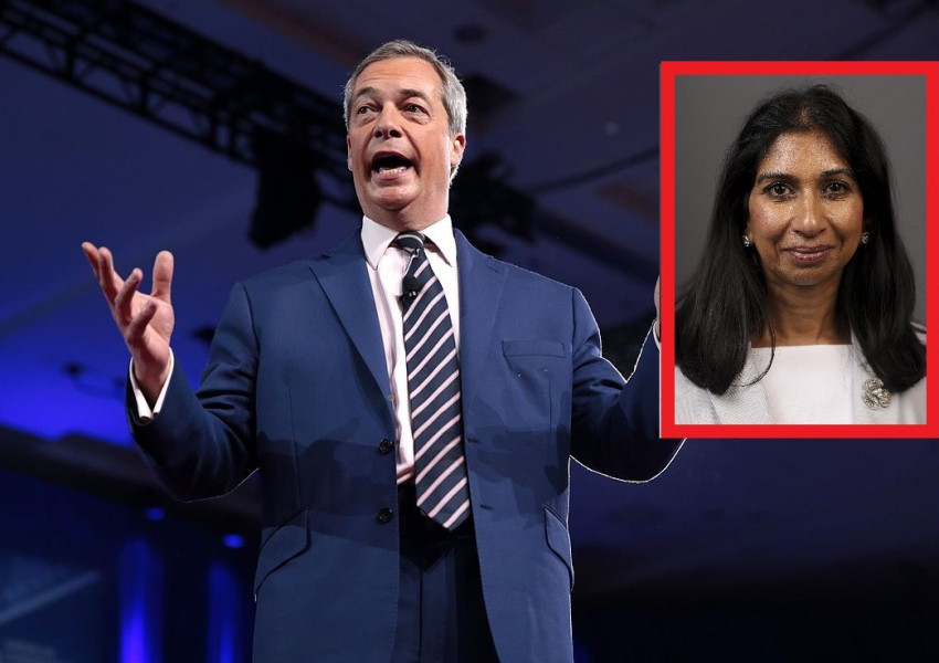 Бившият вътрешен министър Суела Брейвърман напусна торите и се присъедини към партията на Найджъл Фараж