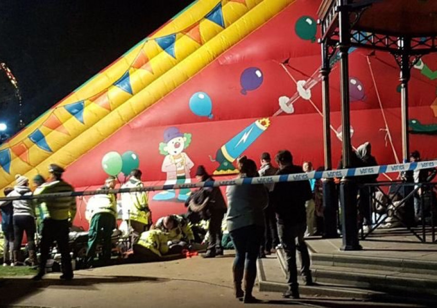 Ужасен инцидент в Съри, осем деца пострадаха заради надуваема пързалка