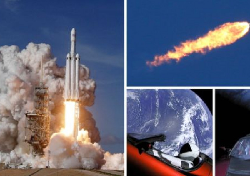 Tesla направи първата си космическа обиколка с мегамощна ракета 
