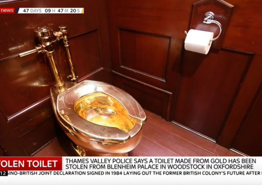 Възрастен мъж е арестуван за кражбата на златната тоалетна