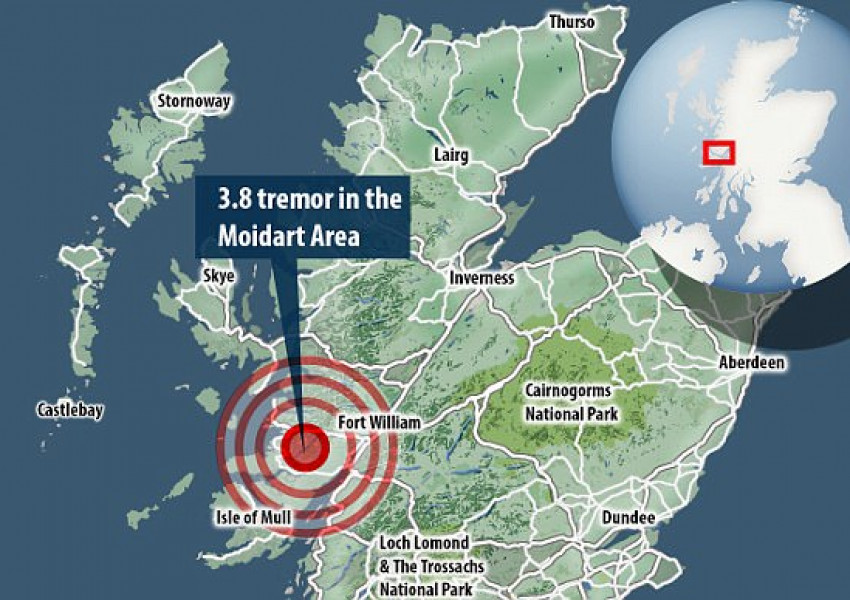 Шотландия усети най-мощното земетресение от 30 години