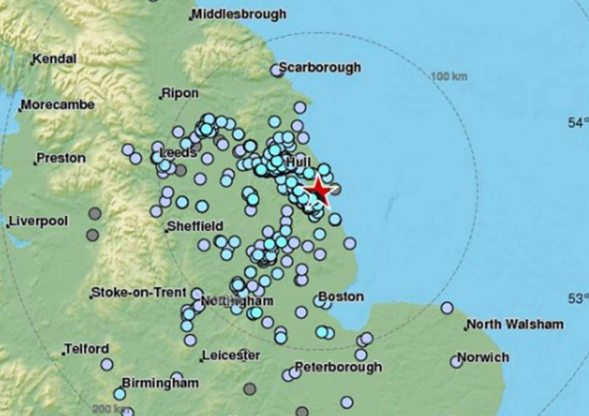 Трус удари източна Англия