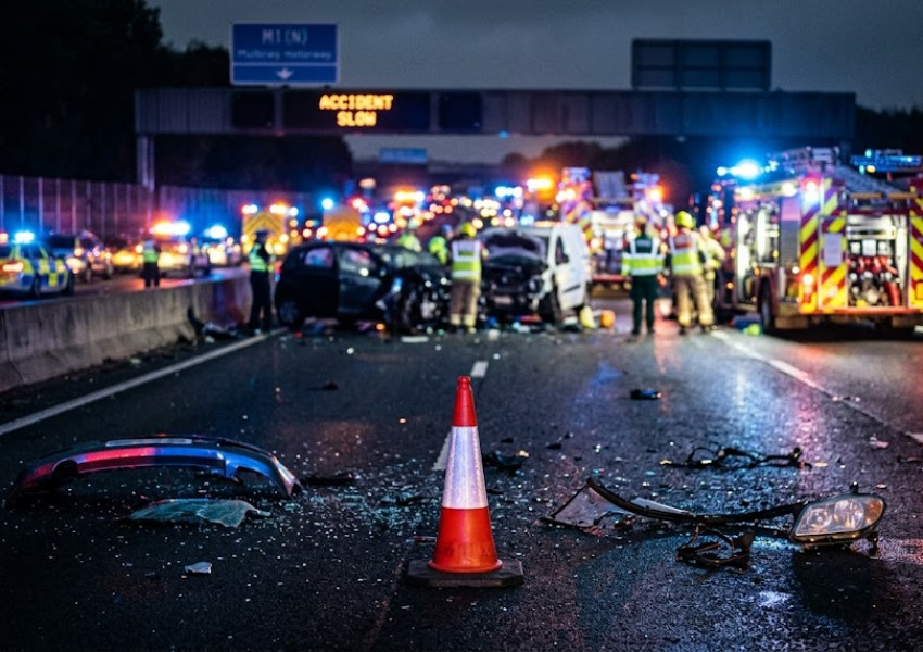 Тежка верижна катастрофа с 15 автомобила в Шотландия: Петима са настанени в болница